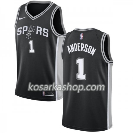 Dres San Antonio Spurs Kyle Anderson 1 Nike 2017-18 Crna Swingman